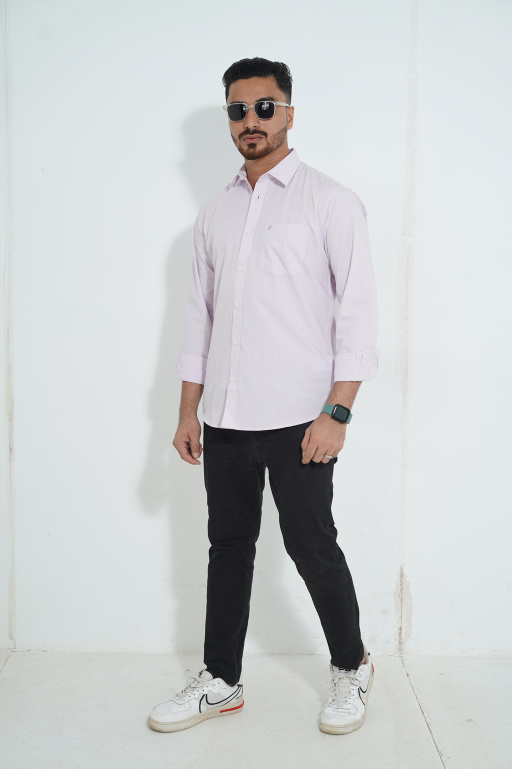 Premium Full Sleeve Solid Lavender Shirt