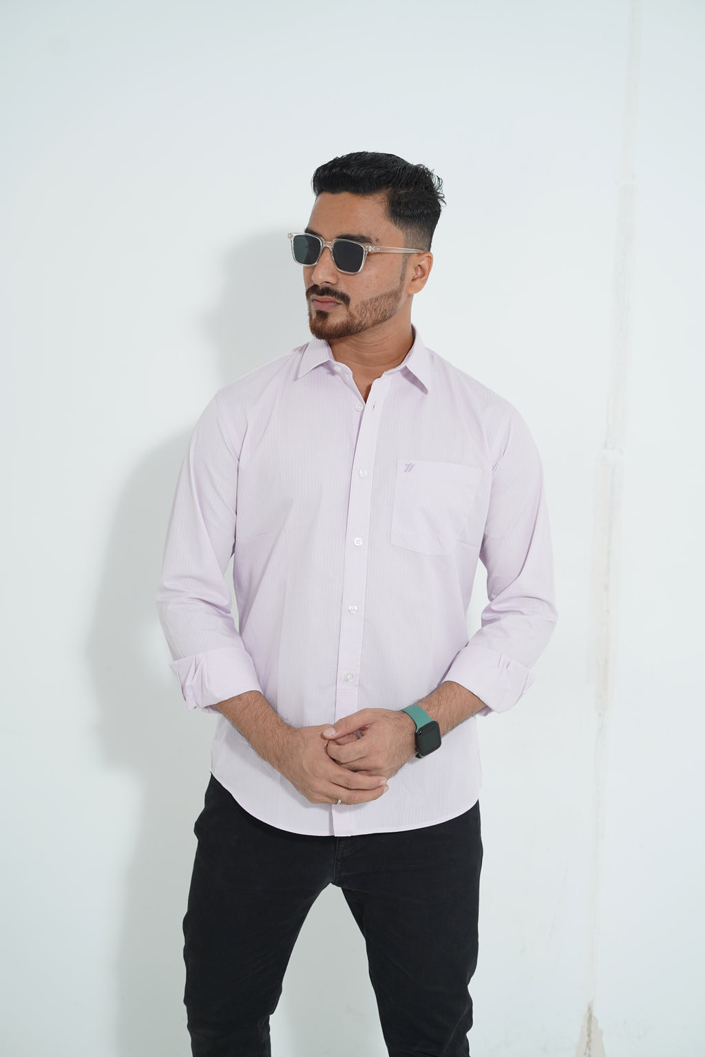 Premium Full Sleeve Solid Lavender Shirt