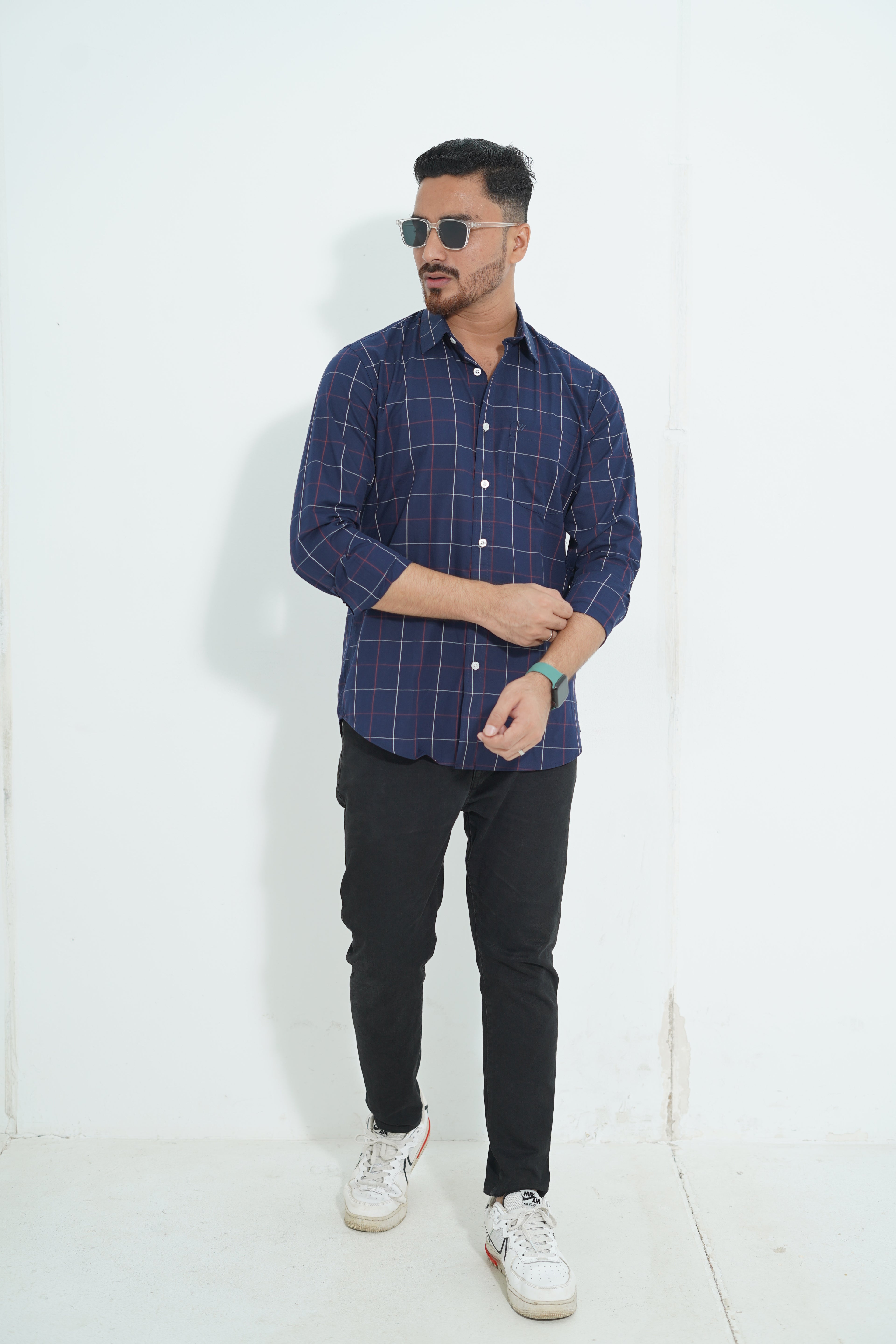 Premium Full Sleeve Geometric Print Shirt