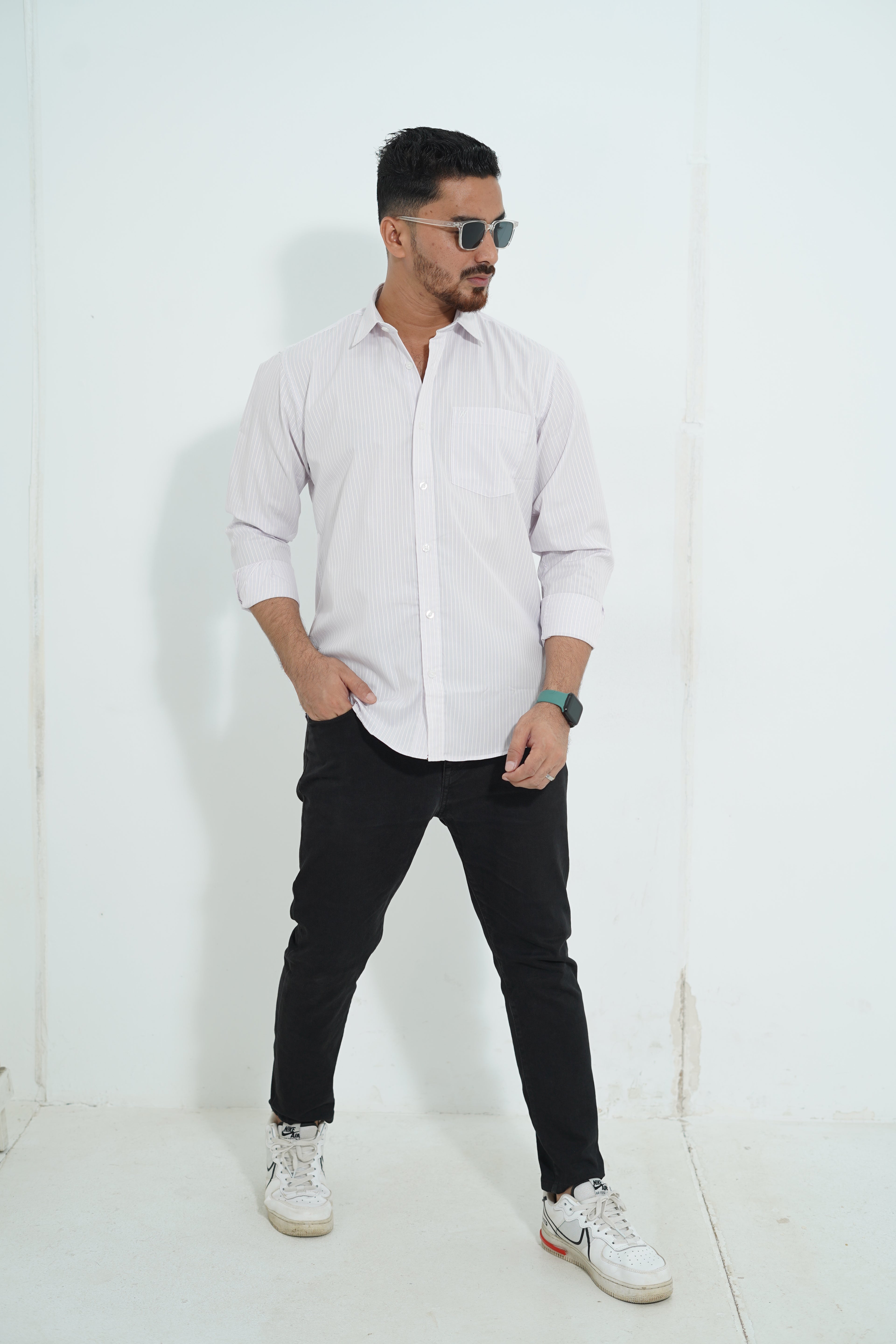Premium Full Sleeve Pinstripe Shirt