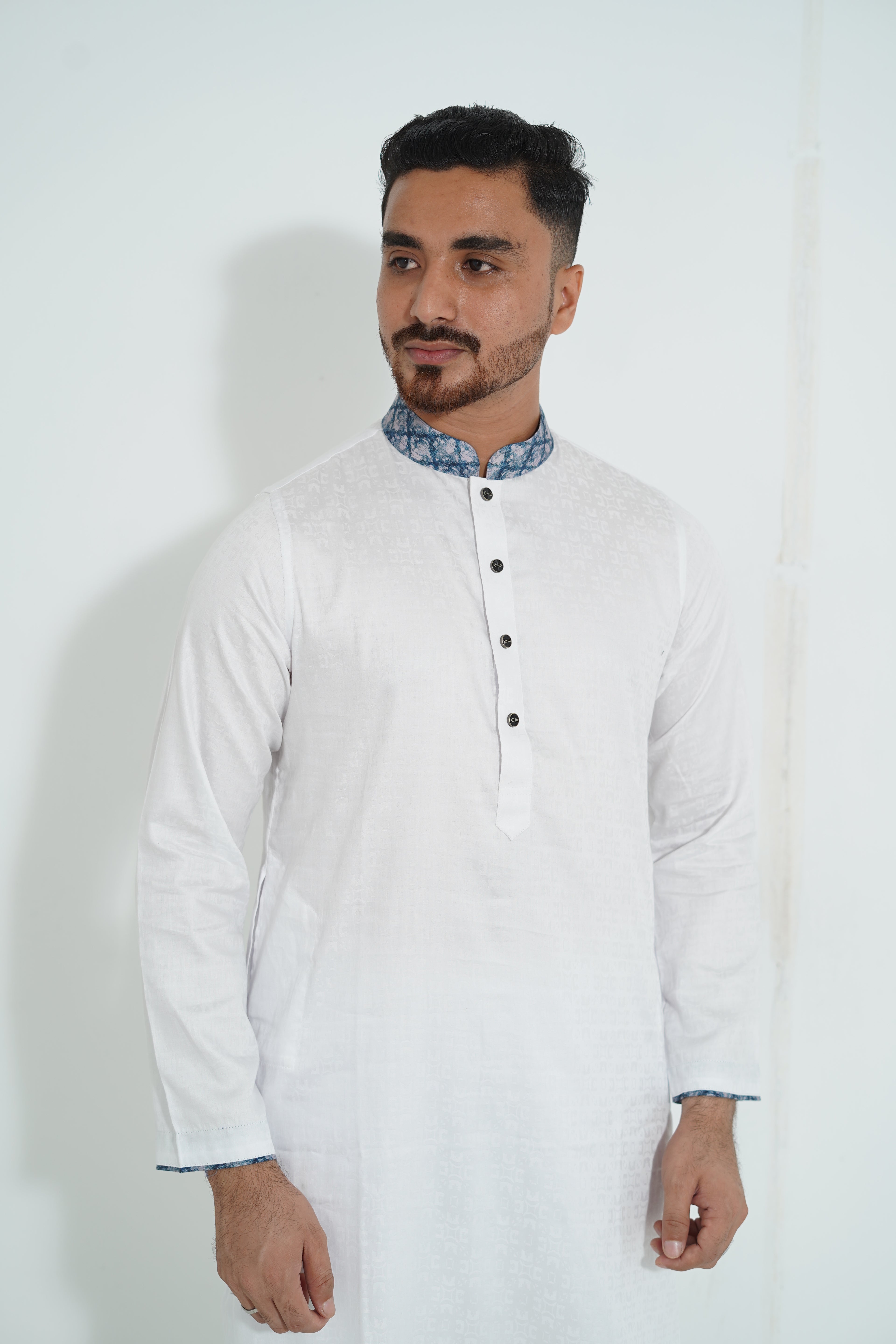 Redefine BD Signature White Jacquard Panjabi