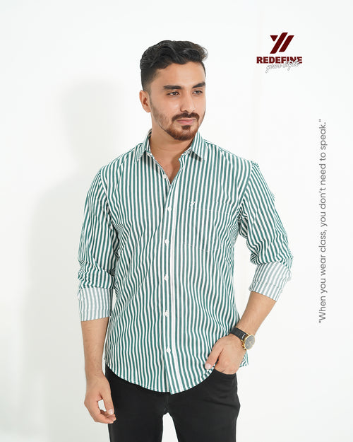 Premium Full Sleeve Bold Stripe Shirt