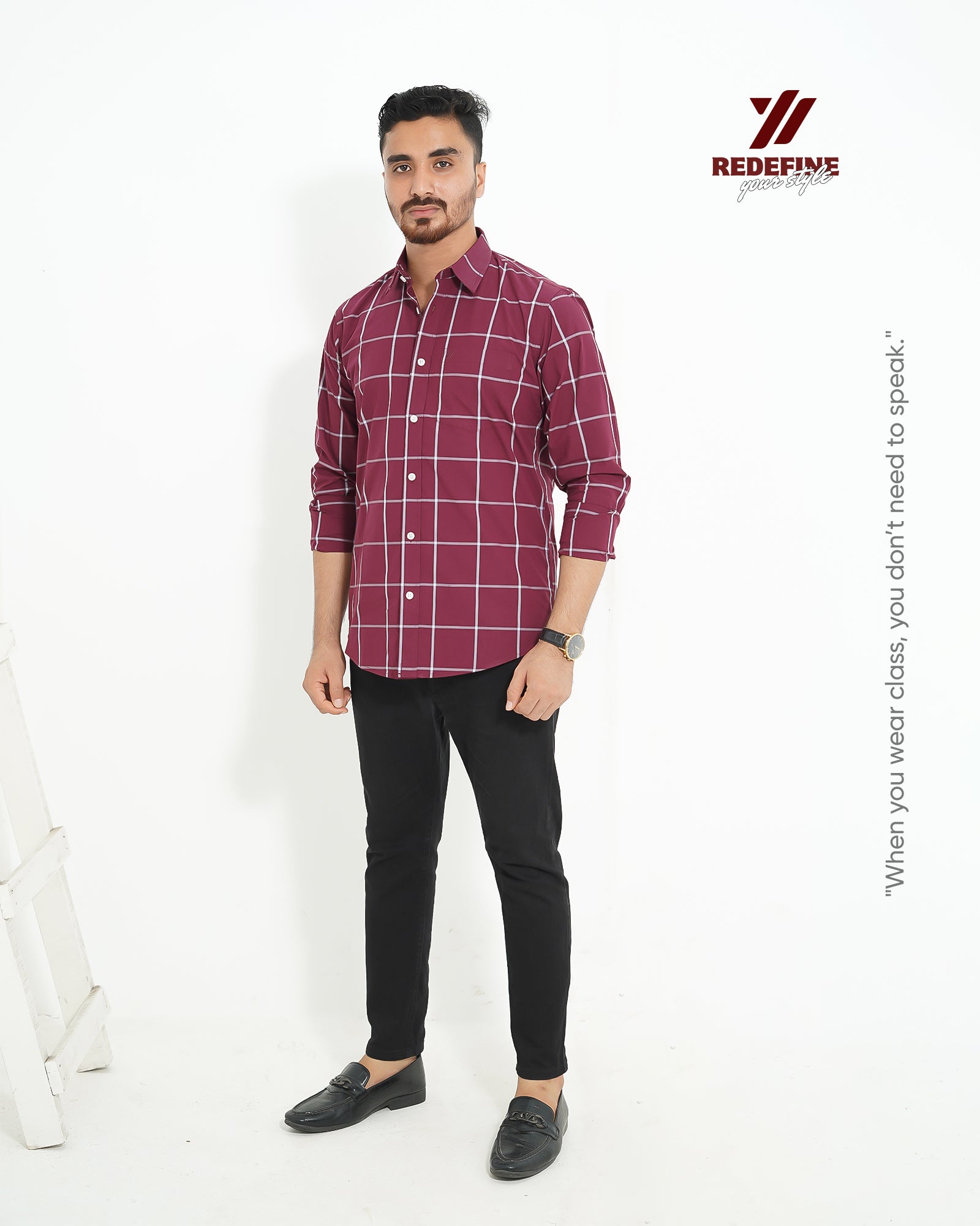 Premium Full Sleeve Bold Check Shirt
